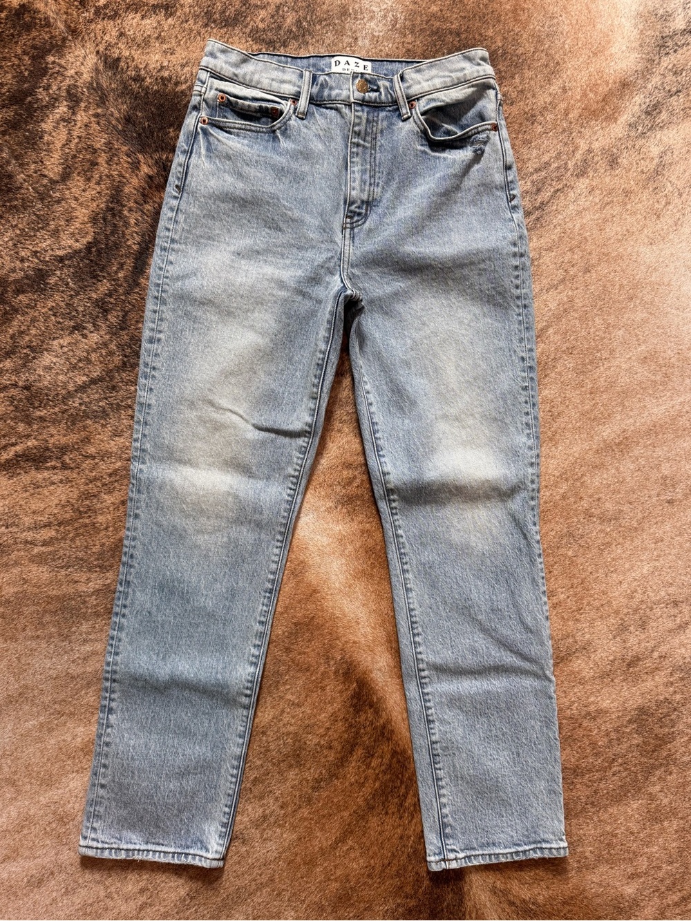 Daze Denim Smarty Pants High Rise Slim Straight Jeans - size 27